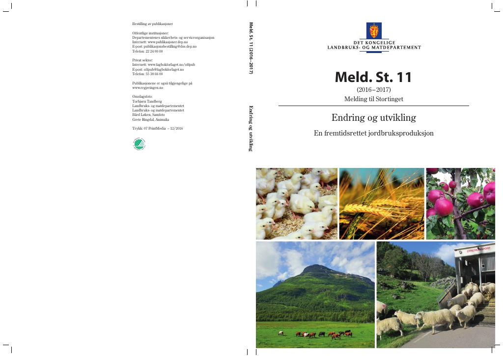 Forsiden av dokumentet Meld. St. 11 (2016–2017)