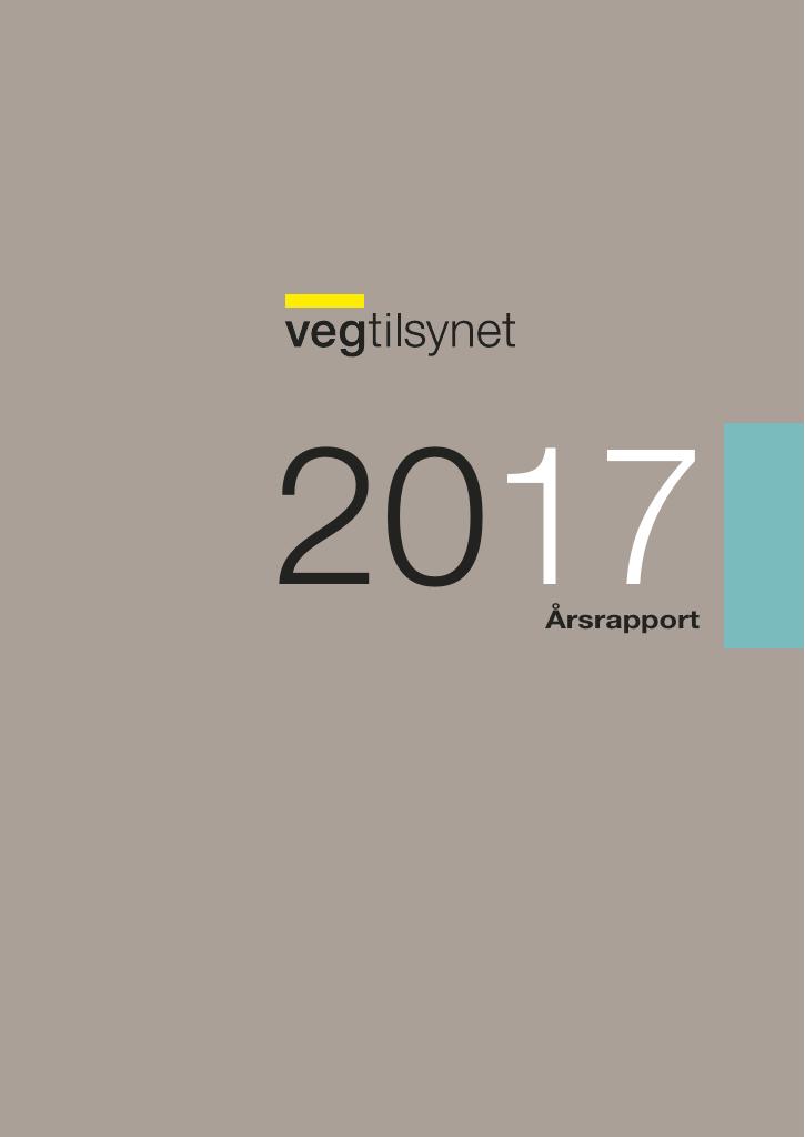 Forsiden av dokumentet Årsrapport Vegtilsynet 2017