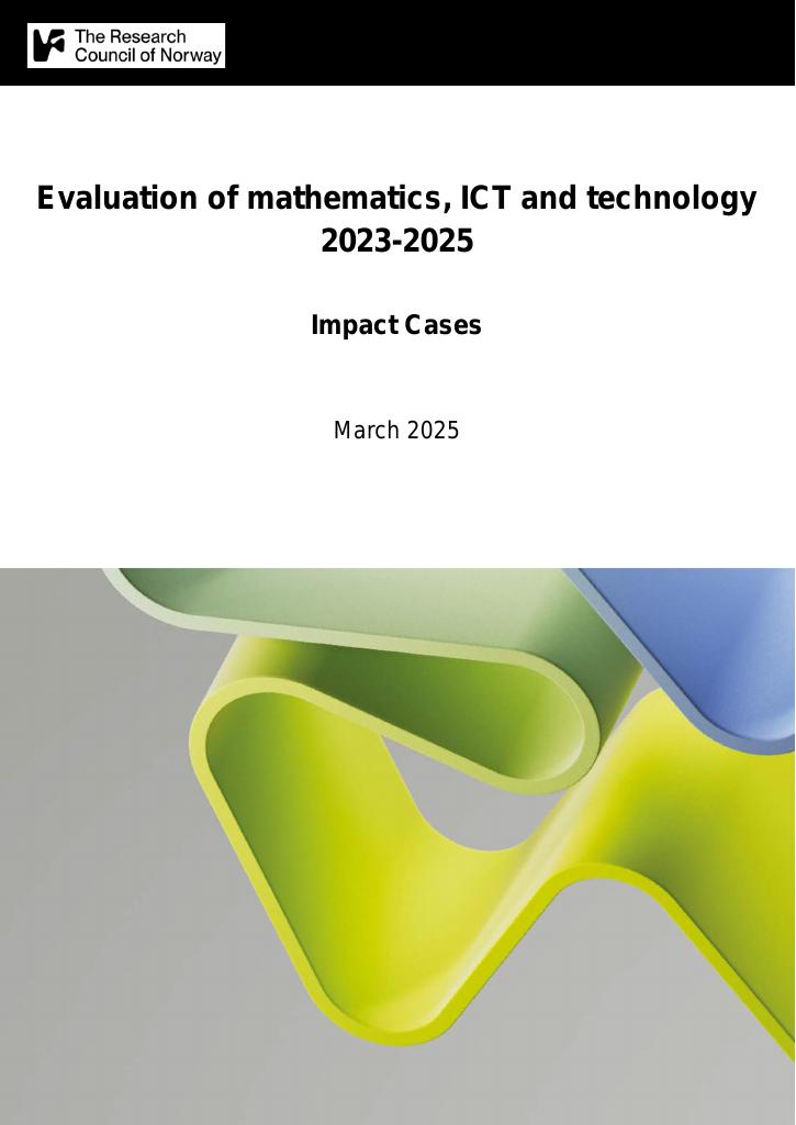 Forsiden av dokumentet Evaluation of mathematics, ICT and technology 2023-2025, March 2025