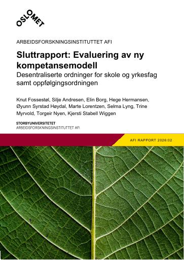 Forsiden av dokumentet Sluttrapport: Evaluering av ny kompetansemodell