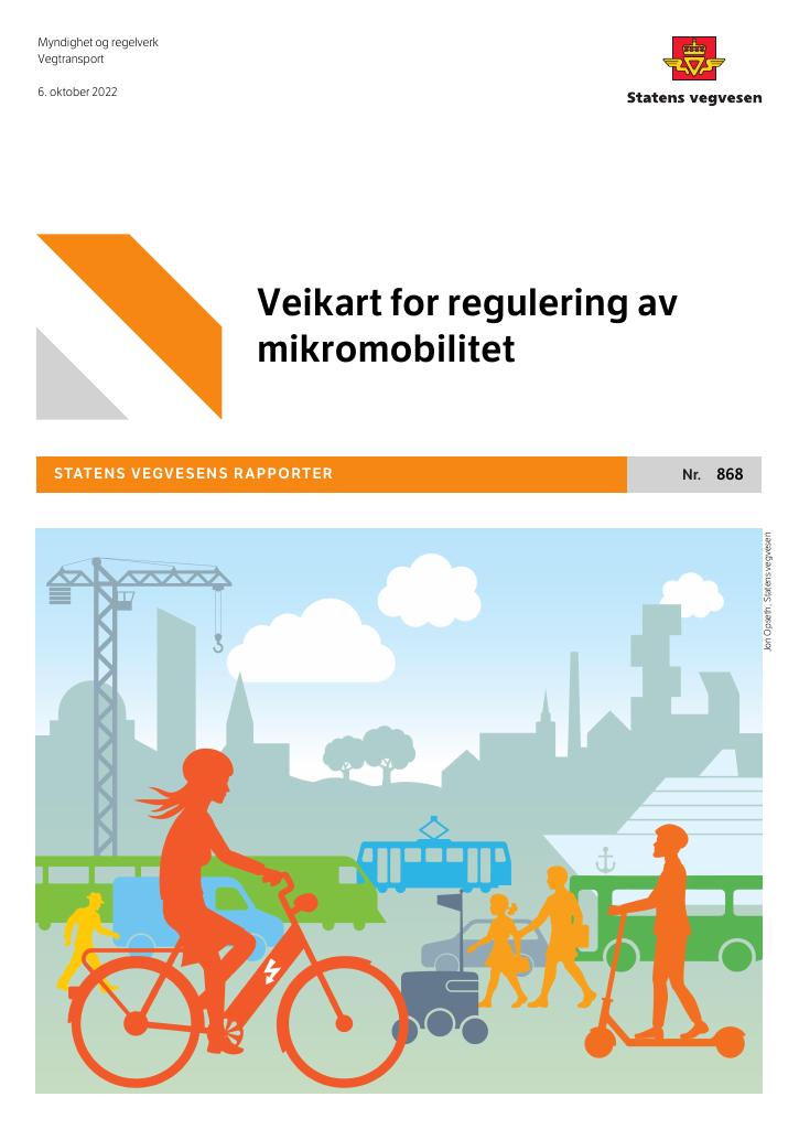 Forsiden av dokumentet Veikart for regulering av mikromobilitet