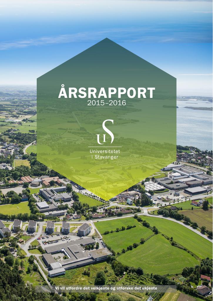 Forsiden av dokumentet Årsrapport Universitetet i Stavanger 2015