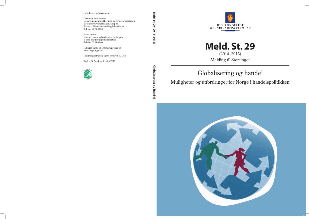 Forsiden av dokumentet Meld. St. 29 (2014–2015)