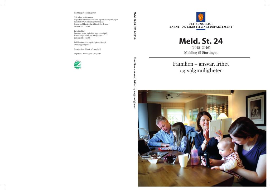 Forsiden av dokumentet Meld. St. 24 (2015–2016)