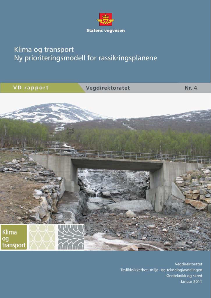 Forsiden av dokumentet Ny prioriteringsmodell for rassikringsplanene