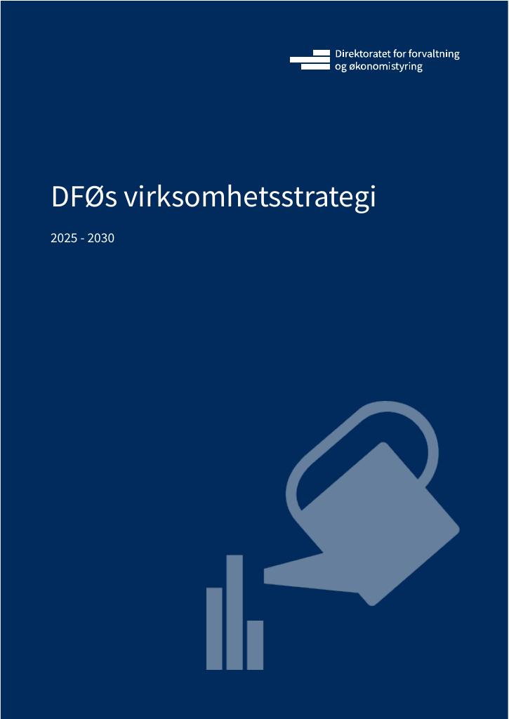 Forsiden av dokumentet DFØs virksomhetsstrategi 2025-2030