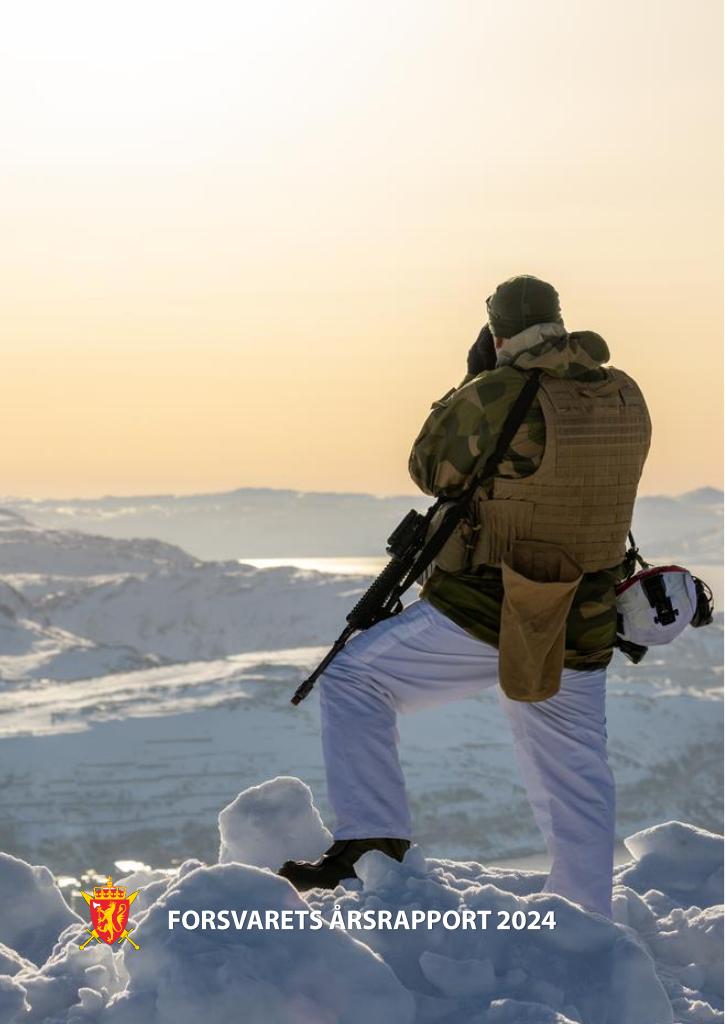 Forsiden av dokumentet Årsrapport Forsvaret 2024