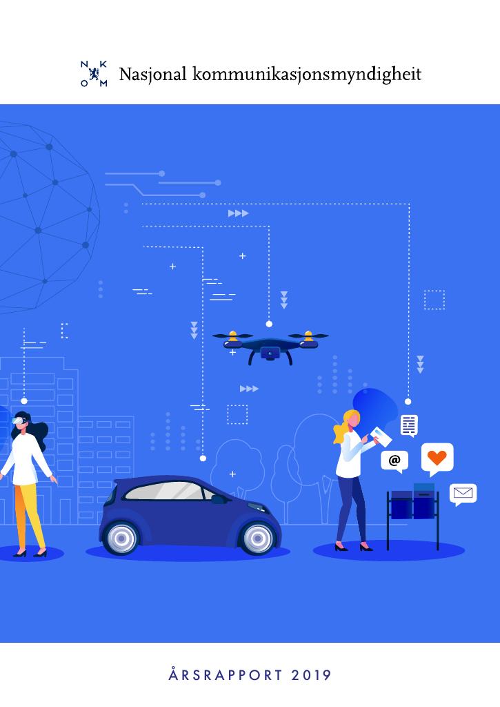 Forsiden av dokumentet Årsrapport Nasjonal kommunikasjonsmyndighet 2019