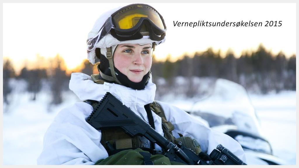 Forsiden av dokumentet Vernepliktsundersøkelsen 2015