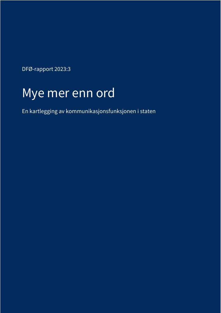 Forsiden av dokumentet Mye mer enn ord