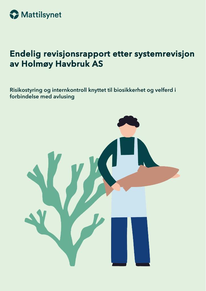 Forsiden av dokumentet Endelig revisjonsrapport etter systemrevisjon av Holmøy Havbruk AS