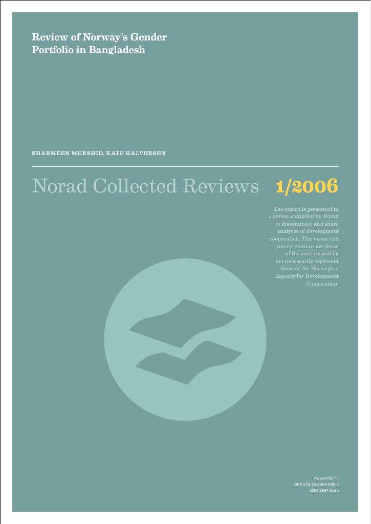 Forsiden av dokumentet Review of Norway's Gender Portfolio in Bangladesh