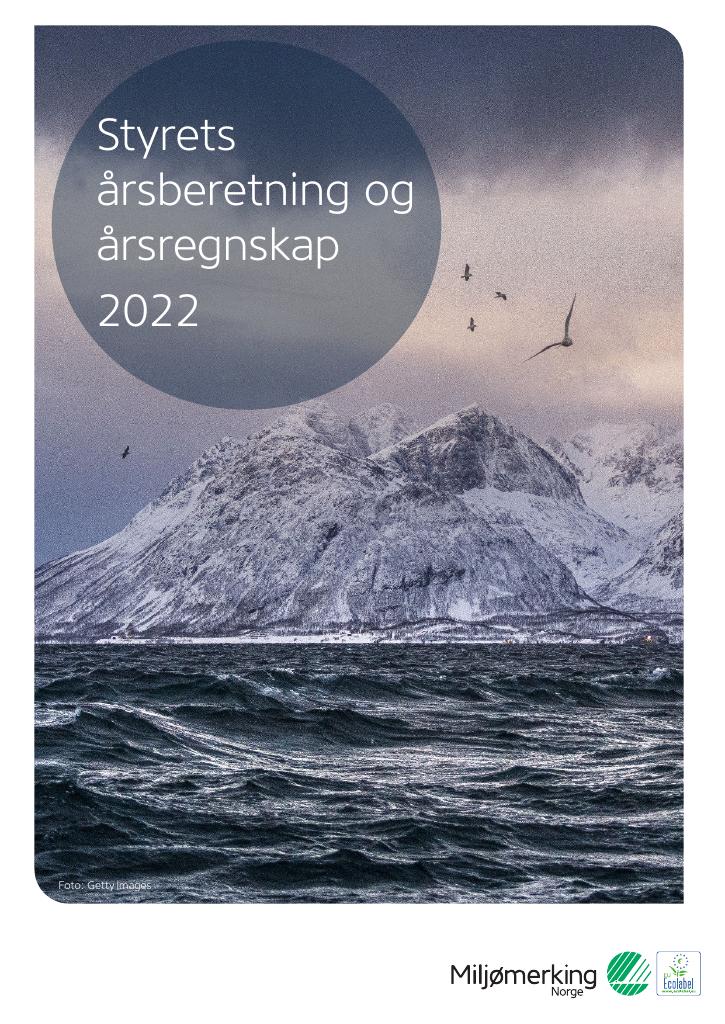 Forsiden av dokumentet Årsrapport Miljømerking Norge 2022