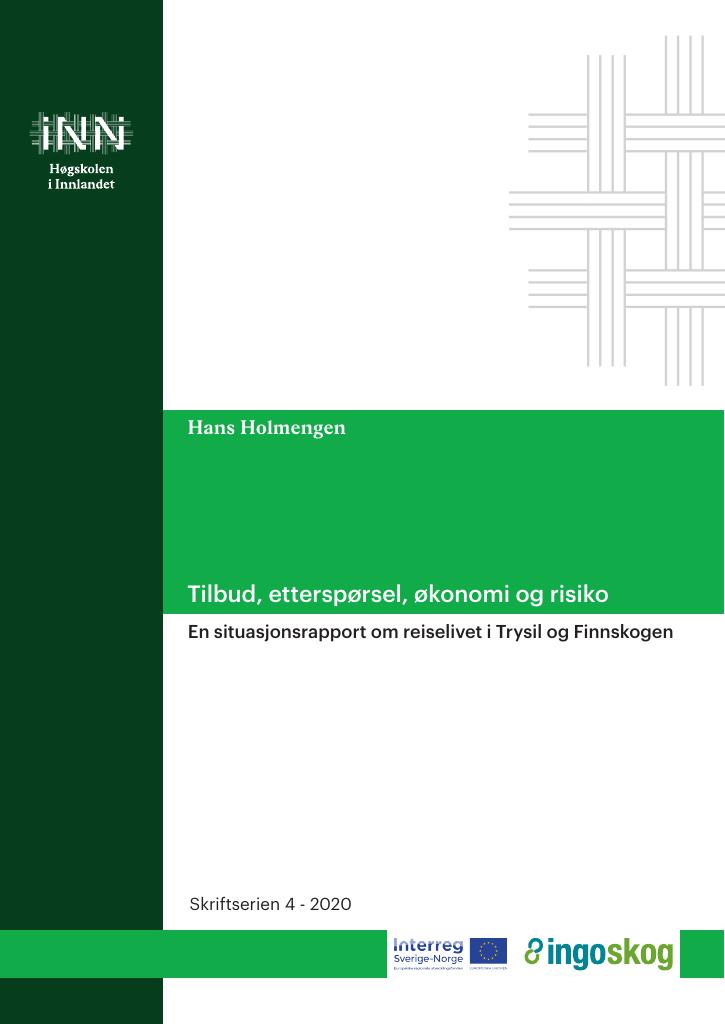 Forsiden av dokumentet Tilbud, etterspørsel, økonomi og risiko