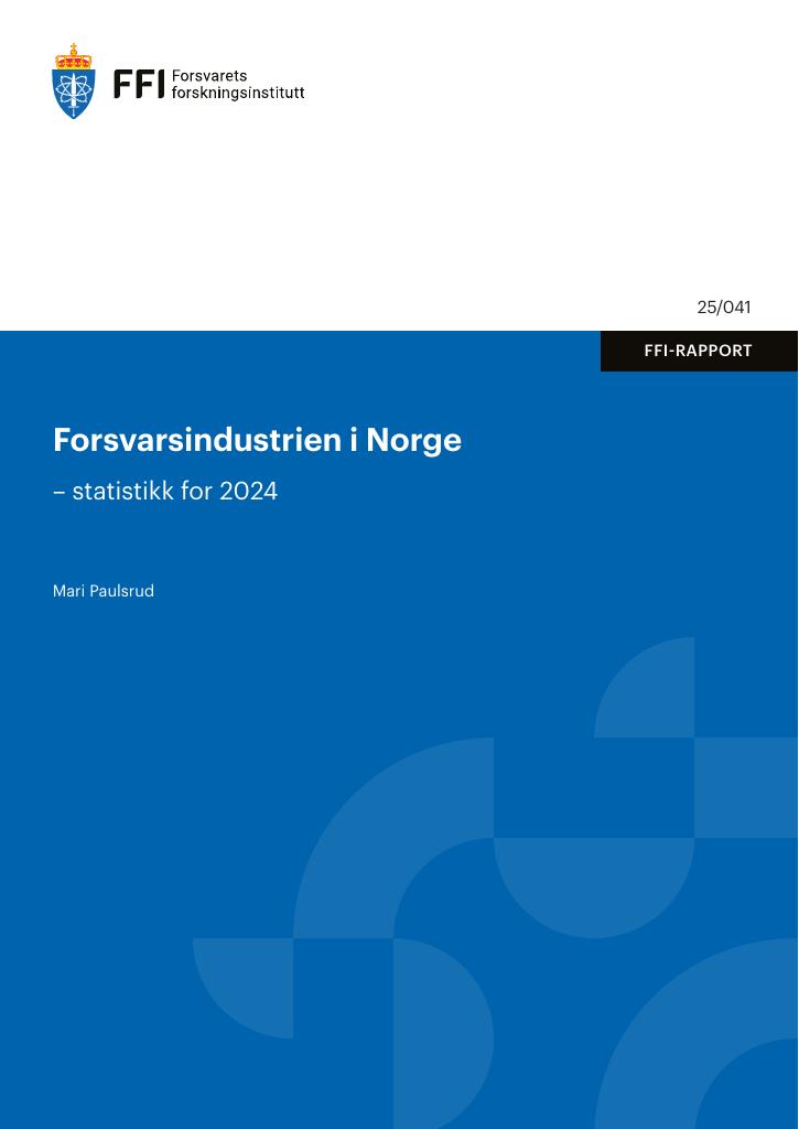 Forsiden av dokumentet Forsvarsindustrien i Norge – statistikk for 2024