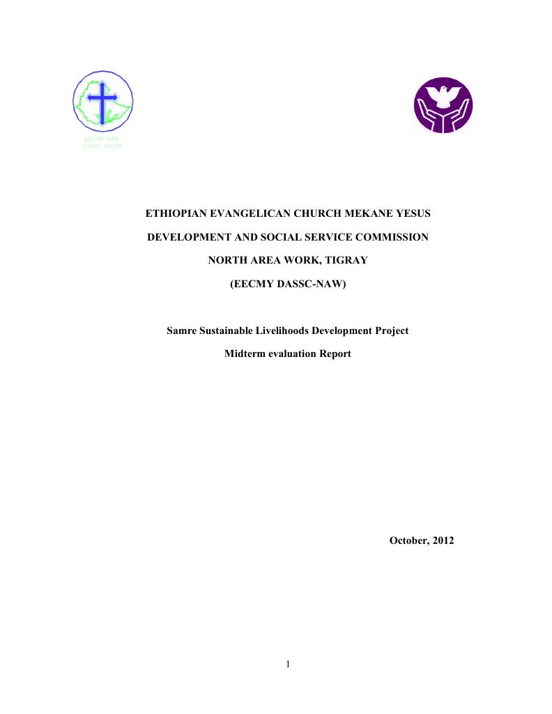 Forsiden av dokumentet Mid-Term Evaluation of Samre Livelihood Development Project