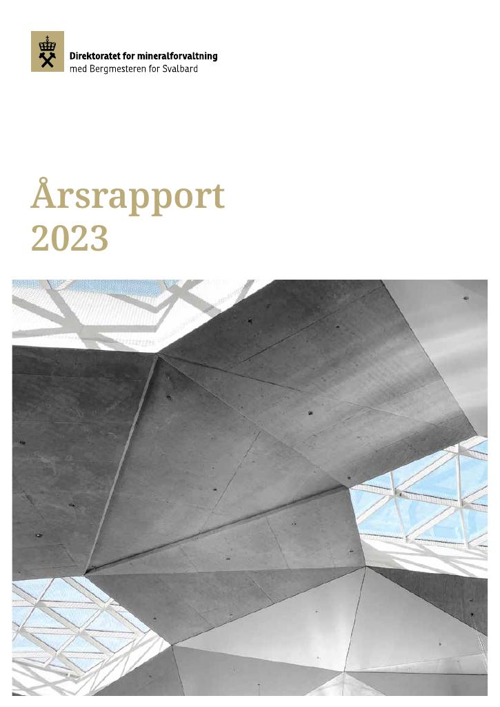 Forsiden av dokumentet Årsrapport Direktoratet for mineralforvaltning 2023