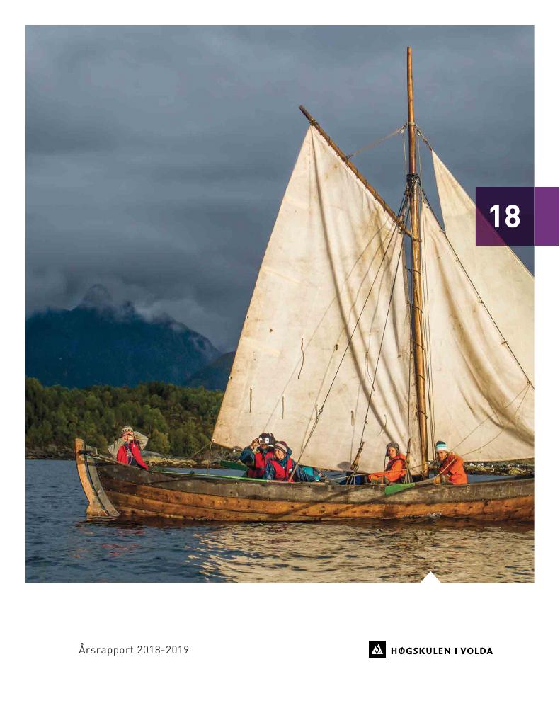 Forsiden av dokumentet Årsrapport Høgskulen i Volda 2018