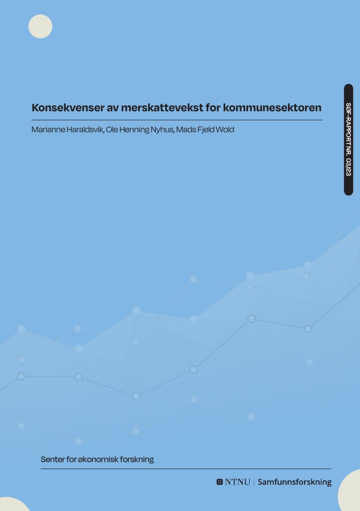 Forsiden av dokumentet Konsekvenser av merskattevekst for kommunesektoren