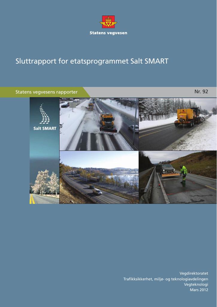 Forsiden av dokumentet Sluttrapport for etatsprogrammet Salt SMART