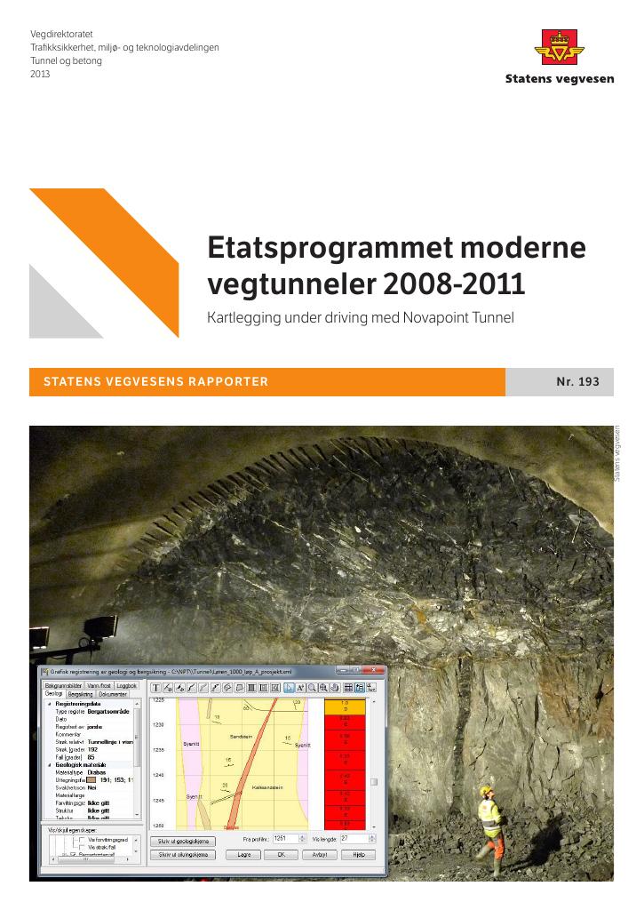 Forsiden av dokumentet Etatsprogrammet moderne vegtunneler 2008-2011