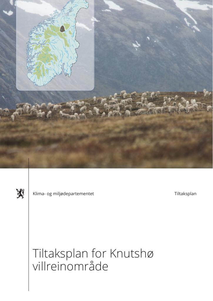 Forsiden av dokumentet Tiltaksplan for Knutshø villreinområde
