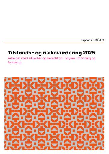 Forsiden av dokumentet Tilstands- og risikovurdering 2025