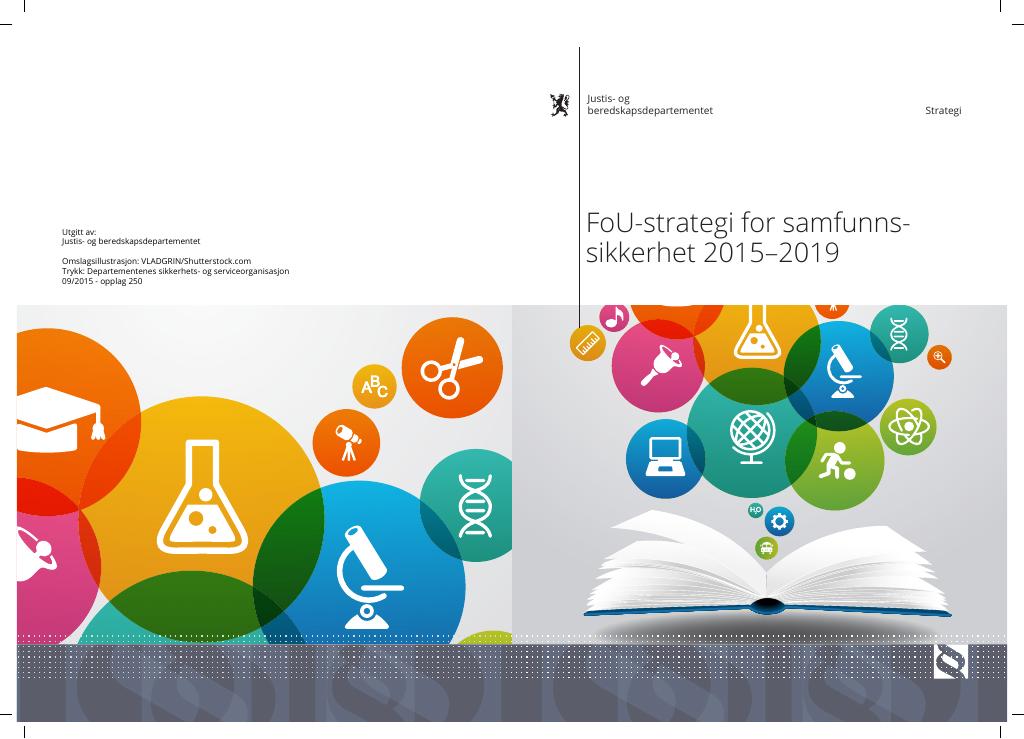 Forsiden av dokumentet FoU-strategi for samfunnssikkerhet 2015–2019