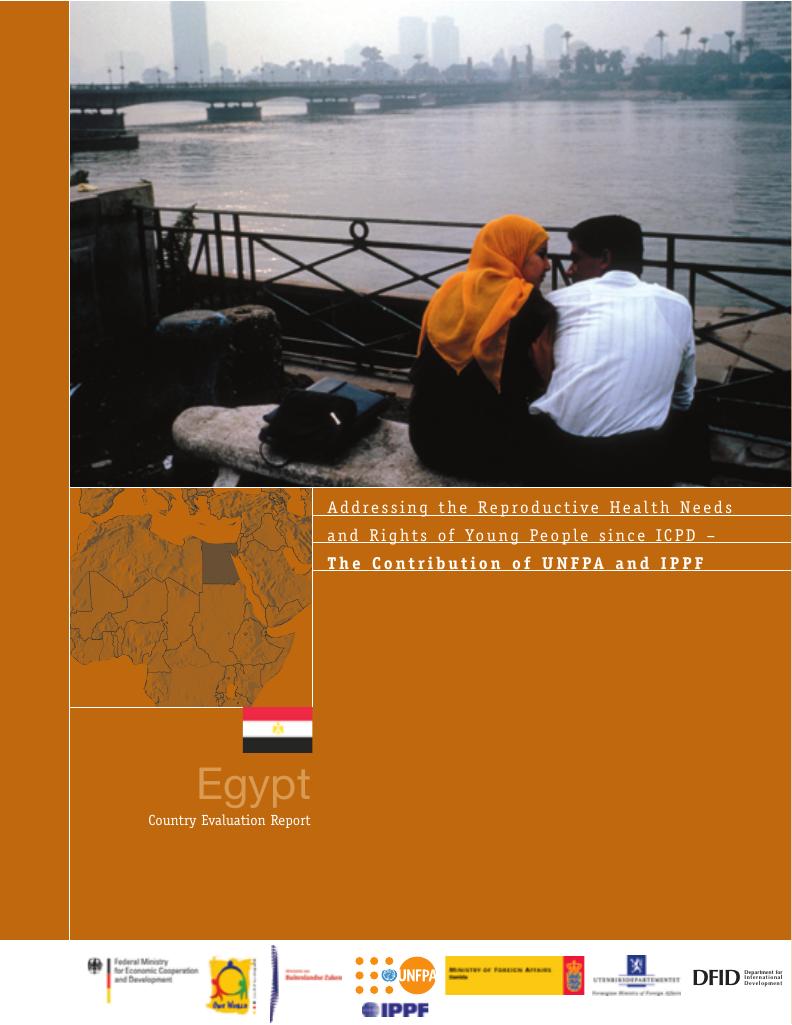 Forsiden av dokumentet Addressing the Reproductive Health Needs and Rights of Young People since ICPD : The contribution of UNFPA and IPPF : Egypt Country Evaluation Report