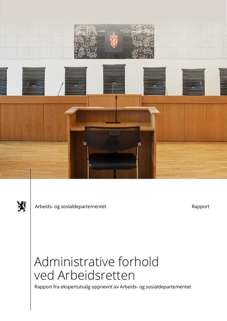 Forsiden av dokumentet Administrative forhold ved Arbeidsretten