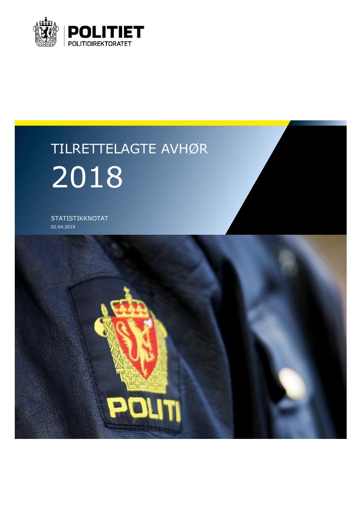 Forsiden av dokumentet Tilrettelagte avør 2018