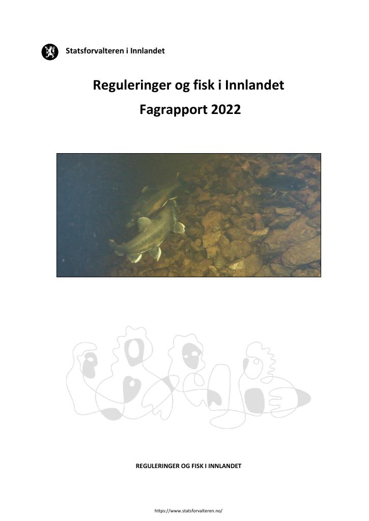 Forsiden av dokumentet Reguleringer og fisk i Innlandet : Fagrapport 2022