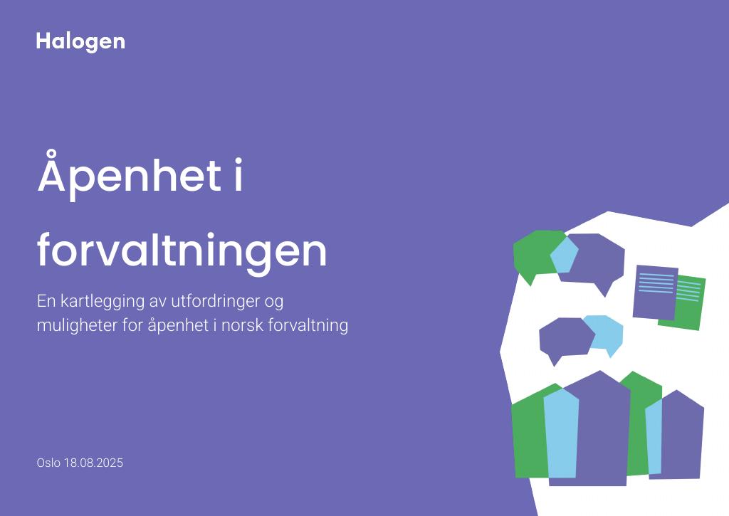 Forsiden av dokumentet Åpenhet i forvaltningen