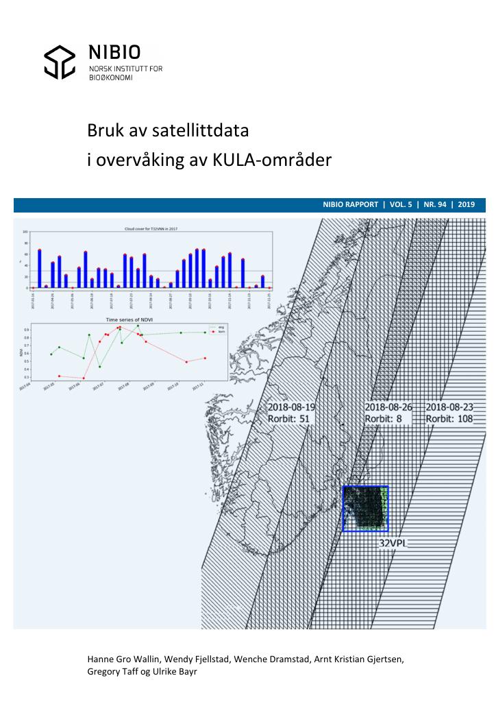 Forsiden av dokumentet Bruk av satellittdata i overvåking av KULA-områder