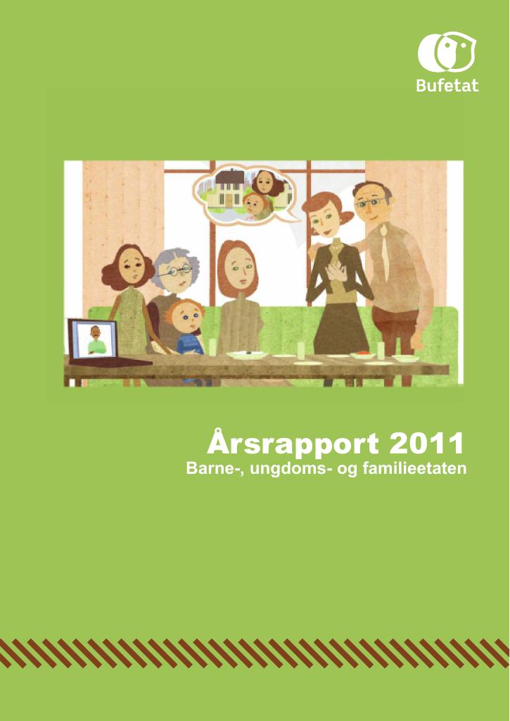 Forsiden av dokumentet Årsrapport Barne-, ungdoms- og familiedirektoratet 2011