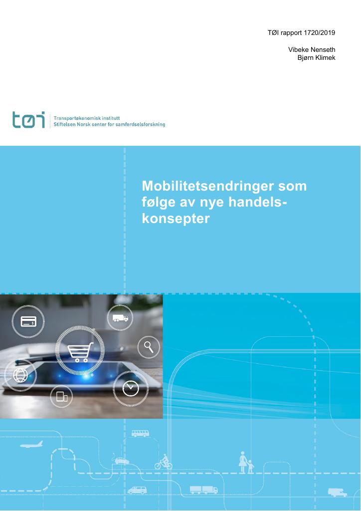 Forsiden av dokumentet Mobilitetsendringer som følge av nye handelskonsepter