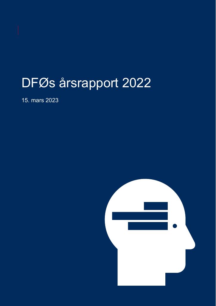 Forsiden av dokumentet Årsrapport DFØ 2022