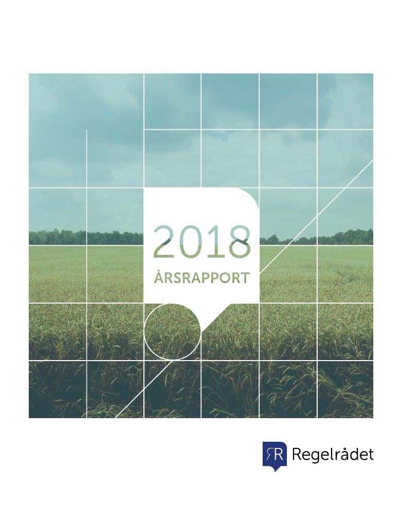 Forsiden av dokumentet Årsrapport Regelrådet 2018