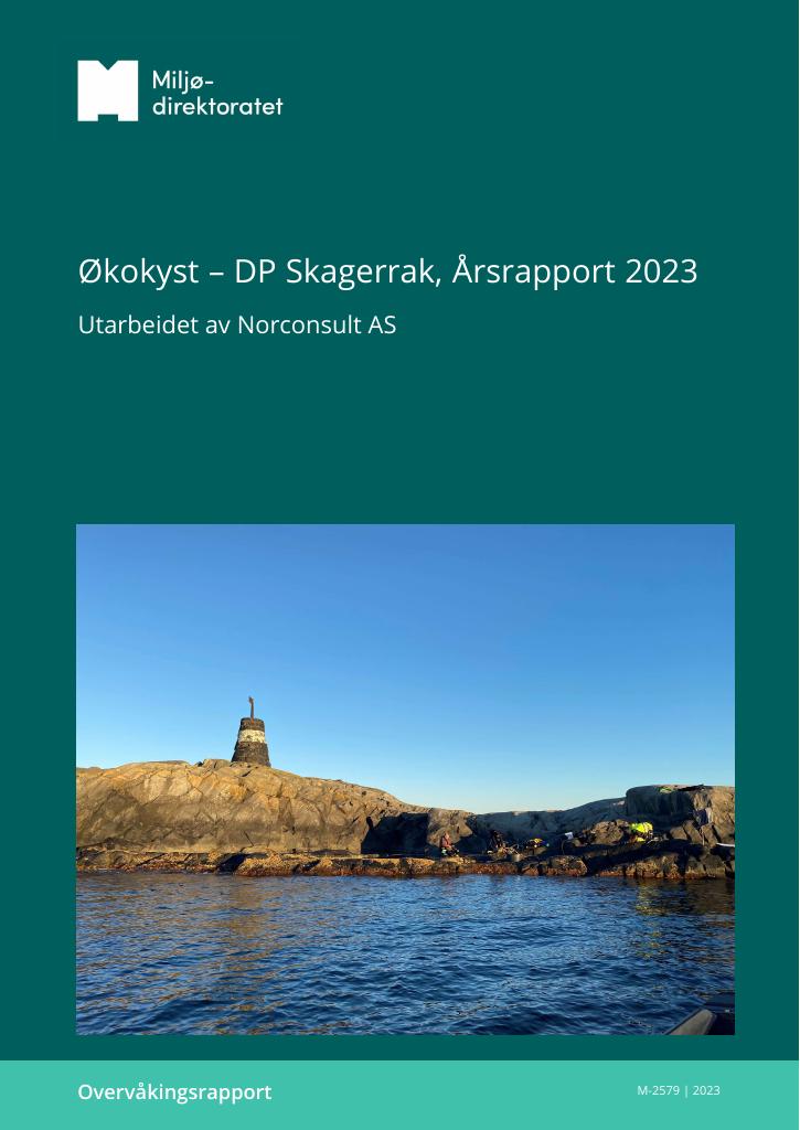 Forsiden av dokumentet Økokyst – delprogram Skagerrak. Årsrapport 2022
