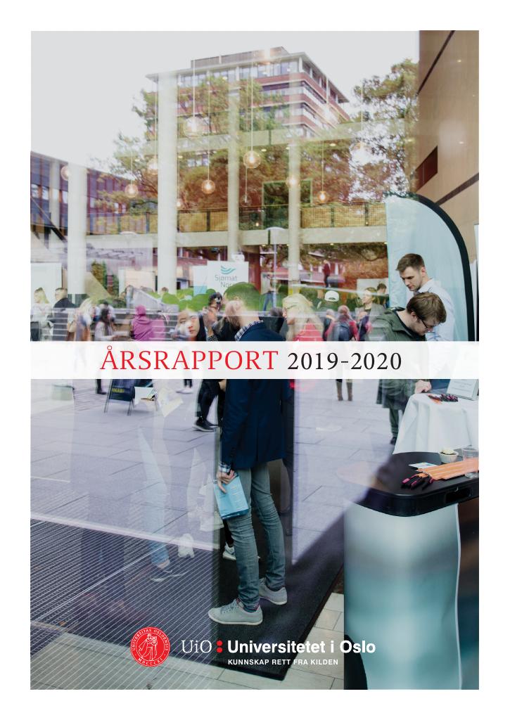 Forsiden av dokumentet Årsrapport Universitetet i Oslo 2019