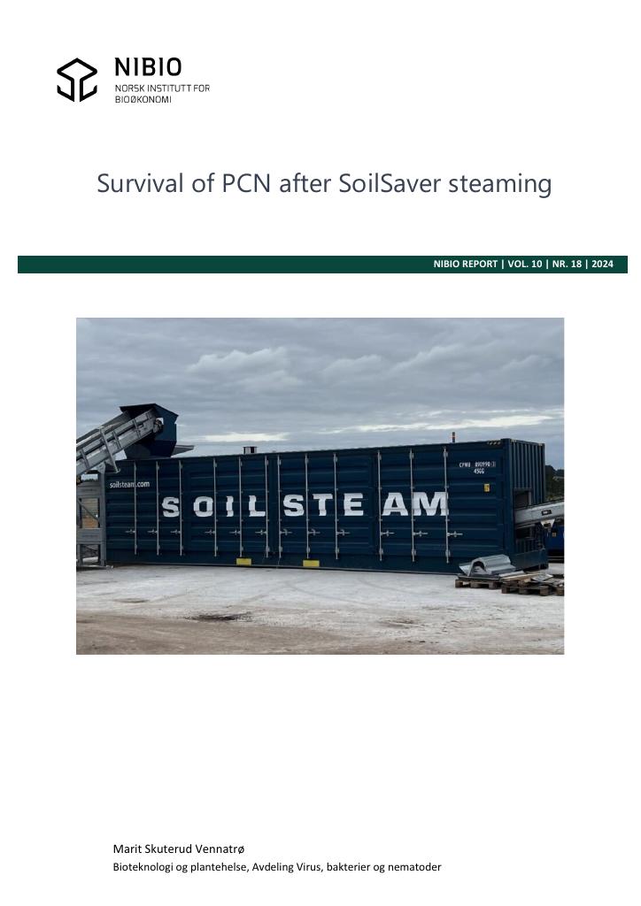 Forsiden av dokumentet Survival of PCN after SoilSaver steaming