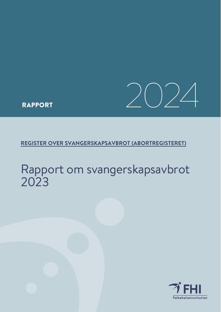 Forsiden av dokumentet Rapport om svangerskapsavbrot 2023