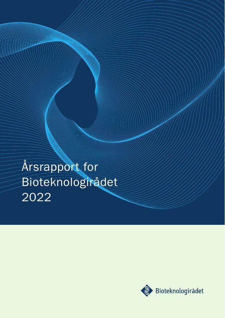 Forsiden av dokumentet Årsrapport Bioteknologirådet 2022