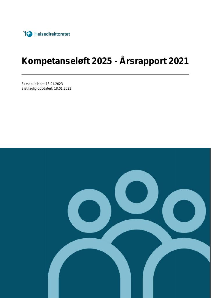 Forsiden av dokumentet Kompetanseløft 2025 - Årsrapport 2021