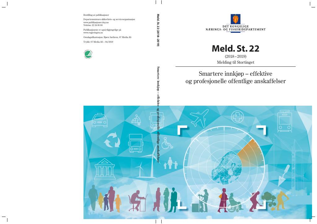 Forsiden av dokumentet Meld. St. 22 (2018–2019)