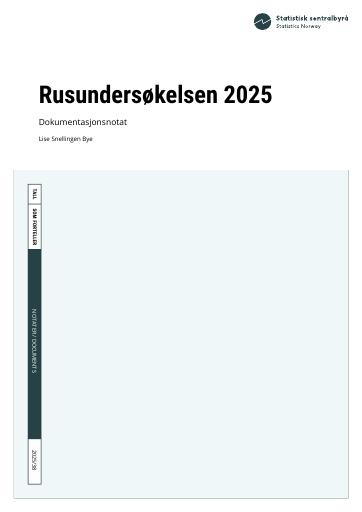Forsiden av dokumentet Rusundersøkelsen 2025