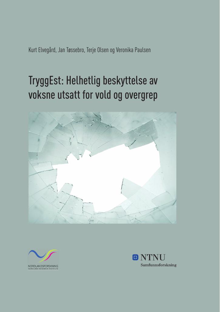 Forsiden av dokumentet TryggEst: Helhetlig beskyttelse av voksne utsatt for vold og overgrep -Delrapport 1: Situasjonen før TryggEst