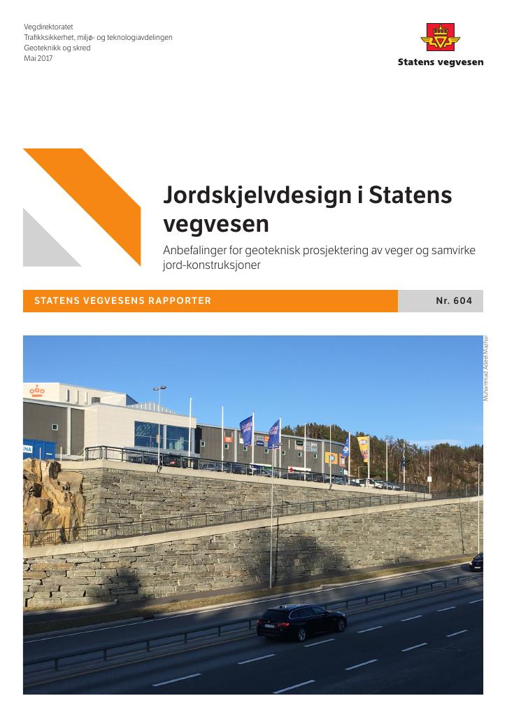 Forsiden av dokumentet Jordskjelvdesign i Statens vegvesen
