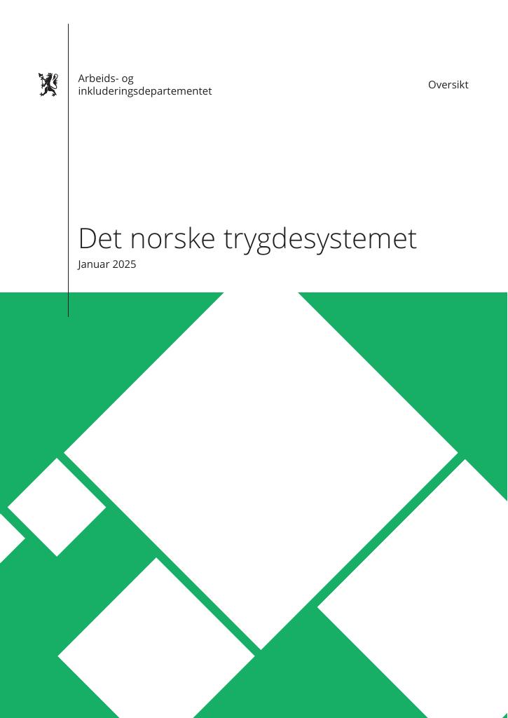 Forsiden av dokumentet Det norske trygdesystemet 2025