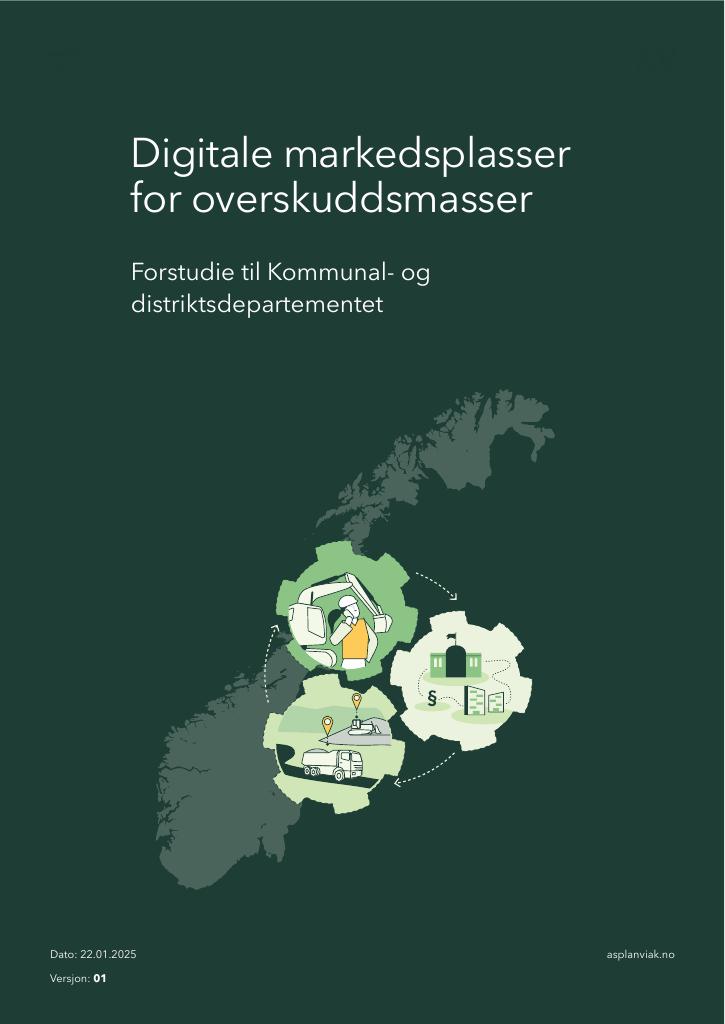 Forsiden av dokumentet Digitale markedsplasser for overskuddsmasser